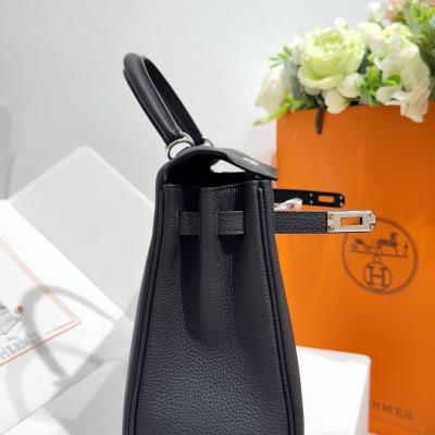 wholesale quality hermes kelly 25 retourne togo noir phw